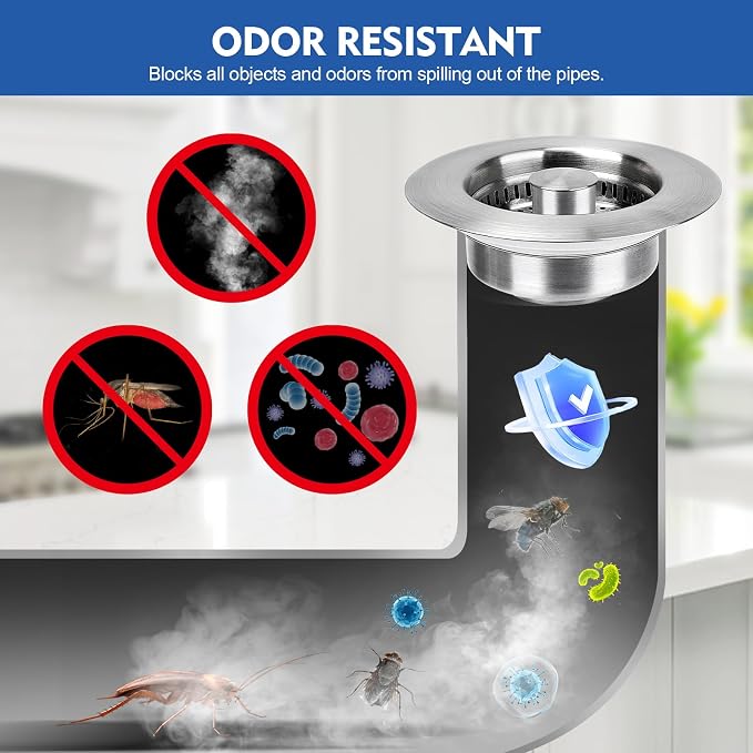Upgraded 3 in 1 Kitchen Sink Drain Strainer - Image 3