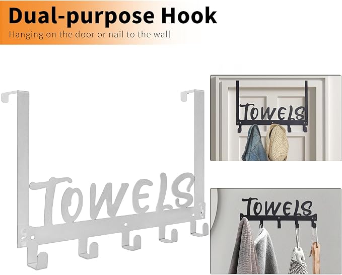 Over The Door Hook, Towel Holder Towel Hook - Image 2
