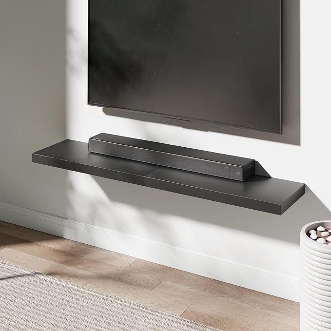 Floating Shelf, 24 in W x 12.75 in D x 2 in H Wooden Floating Wall Shelf - Image 2