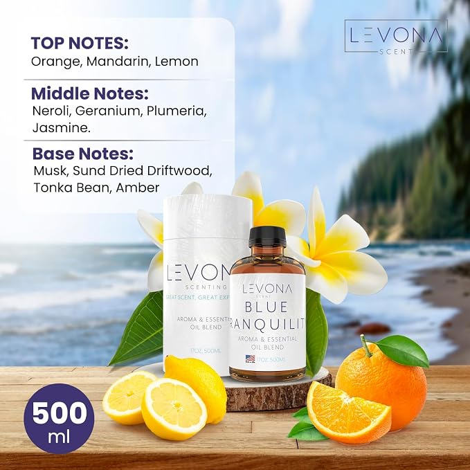 Levona Scent Pure Essential Oils: Blue Tranquility Aromatherapy Oils - Image 2