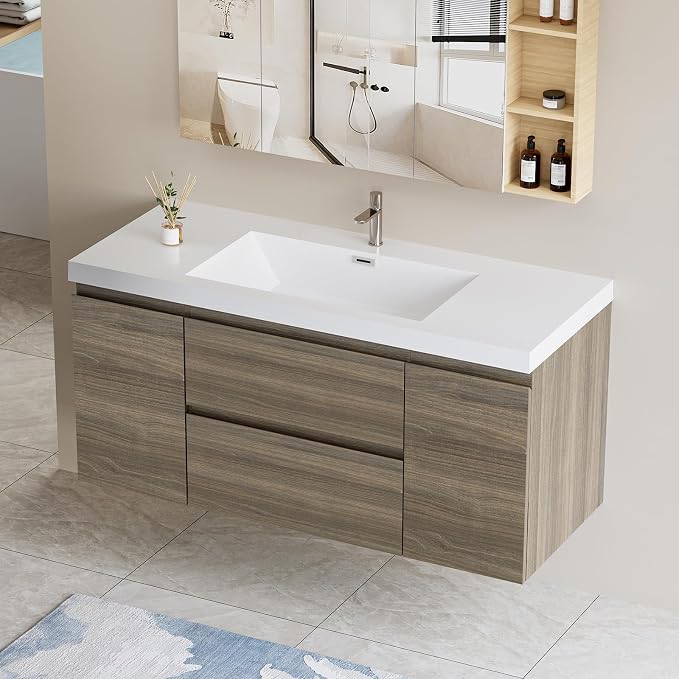 Floating Vanity Bathroom, 48 Inch Bathroom Vanity by VUMALL