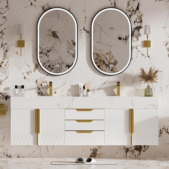 homary 59" Floating Bathroom Vanity by Homary