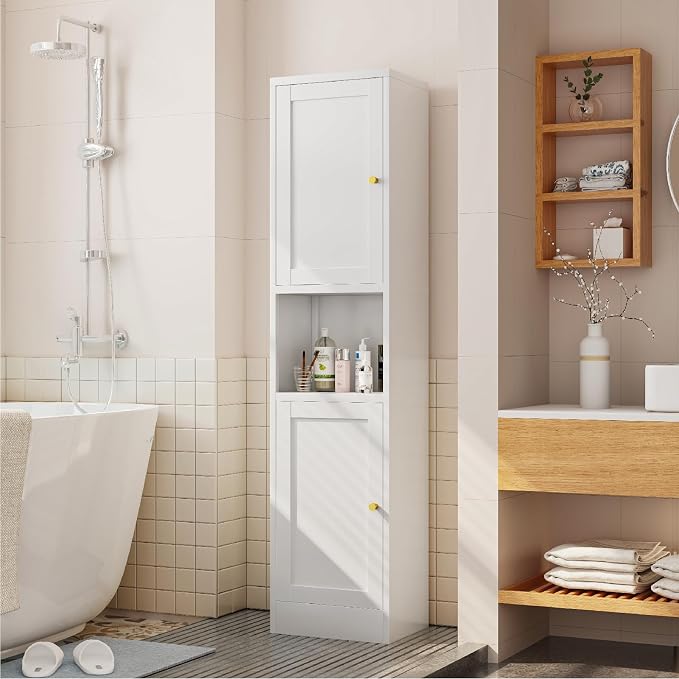 Metal Bathroom Storage Cabinet, Slim Metal Locker - Image 7