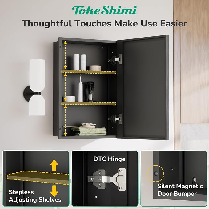 TokeShimi 60x30 Recessed Medicine Cabinet - Image 5
