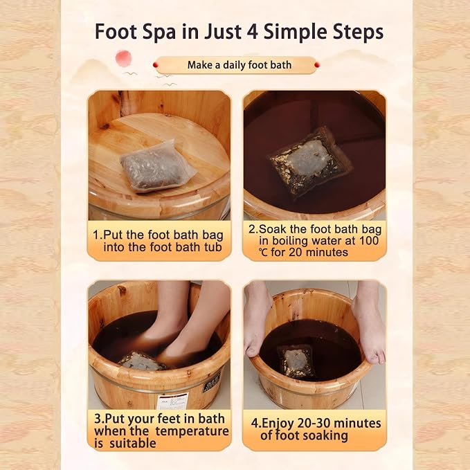 30 Pack Natural Plant Blend Detox Foot Soak Spa - 900g Natural Chinese Herbs - Image 7