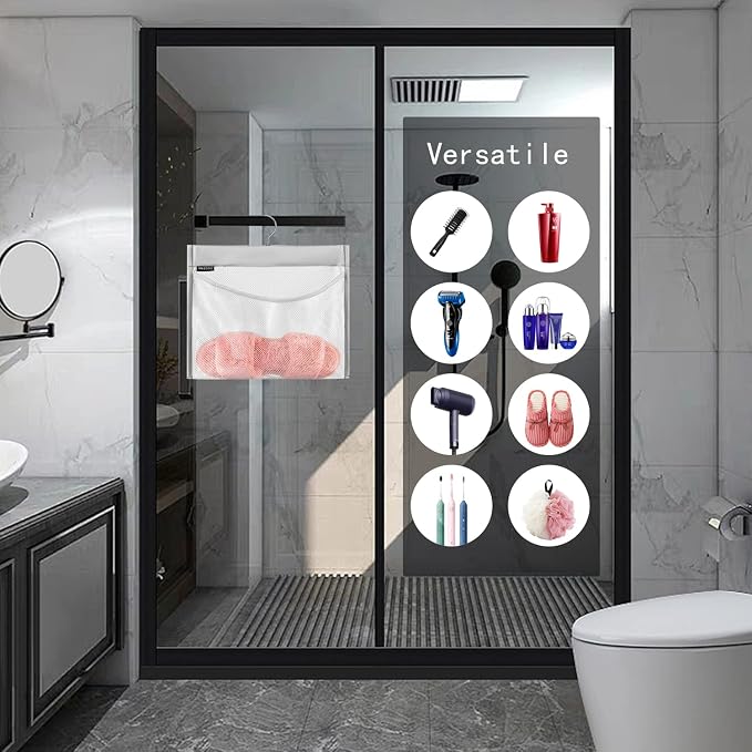 Mesh Shower Organizer Hanging Caddy Quick Dry Bathroom Storage - Image 2