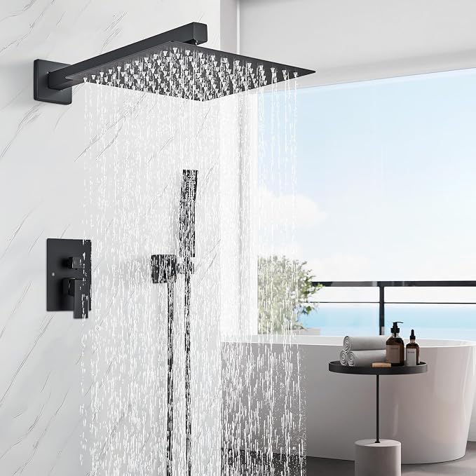 Shower Faucet 10 Inches Matte Black Shower System - Image 2