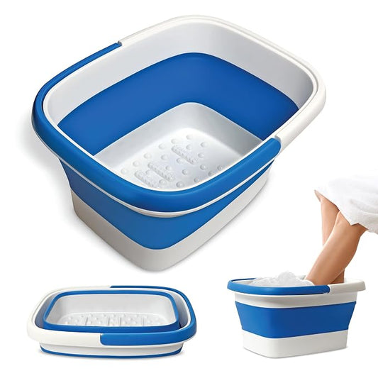 Mantello Collapsible Foot Bath Foot Soaking Tub | Portable Foot Spa Pedicure by MantelloEssentials