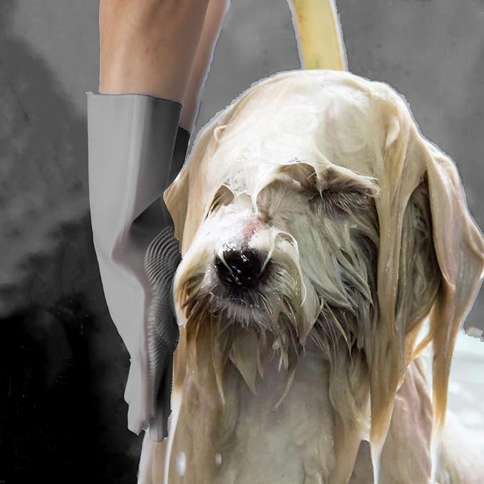 Pet Grooming Gloves, Dog Bathing Gloves - Image 9