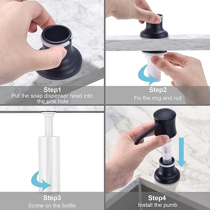 SAMODRA Kitchen Soap Dispenser Refill from The Top Countertop Kitchen Bathroom - Image 8