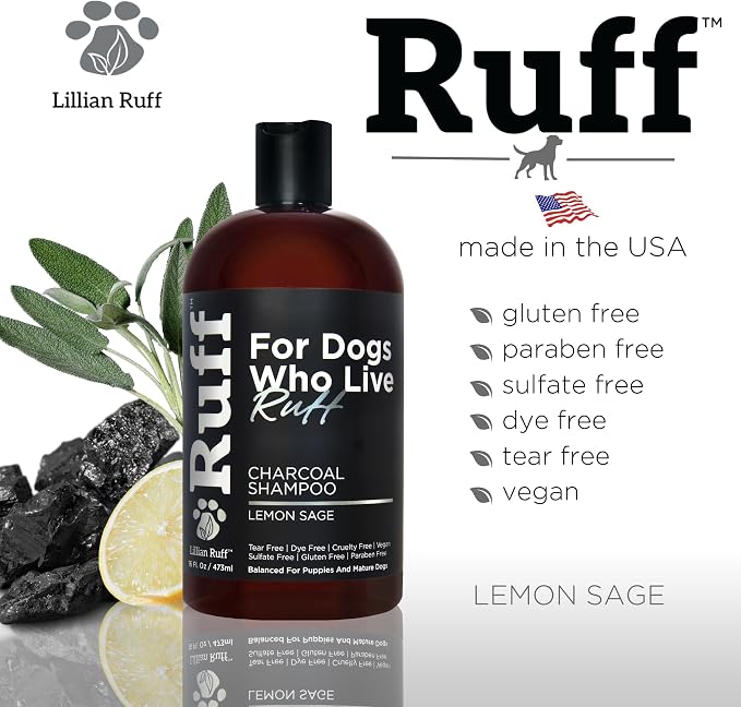 Ruff by Lillian Ruff Activated Charcoal Pet Shampoo – Deep Cleanser, Deodorizer - Image 5