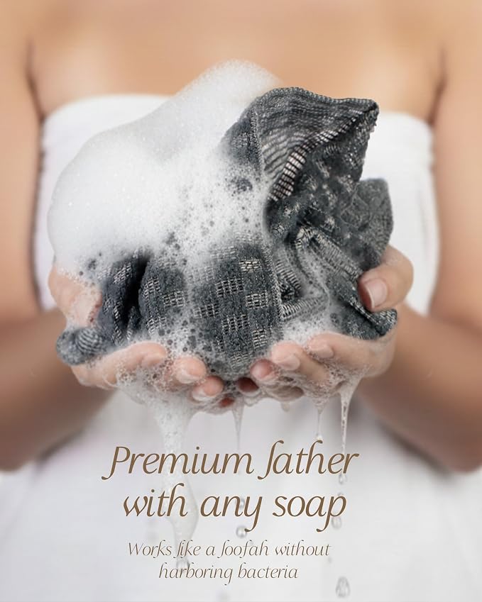 Yiclick Exfoliating Washcloth Towel, Back Scrubber - Image 6
