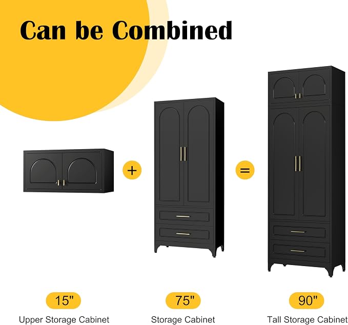 Kitchen Pantry Cabinet，90" Storage Cabinets - Image 4
