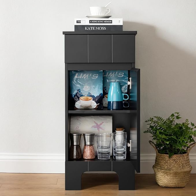 Small Bathroom Cabinet with Adjustable Shelves, Anti-Tip Design, 14.96" L x - Image 8