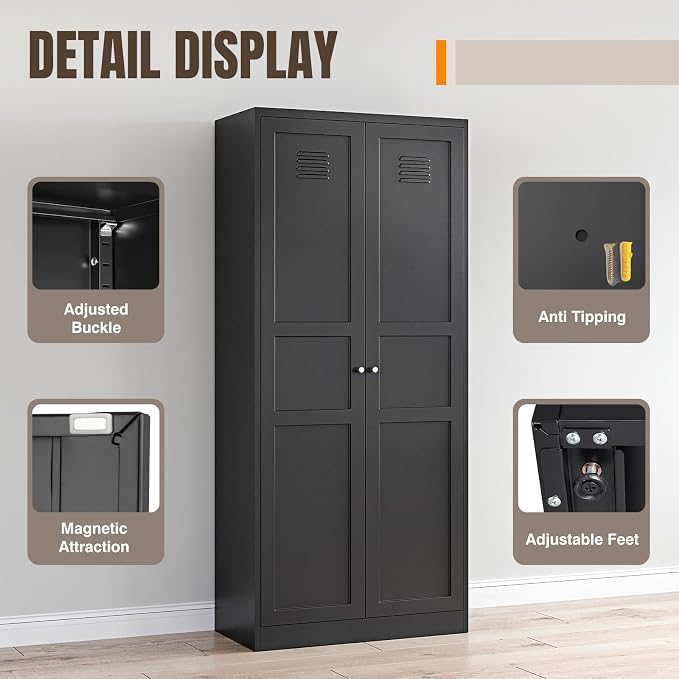 Yizosh Metal Storage Cabinet - Image 4
