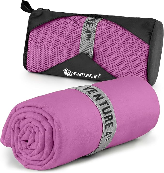 VENTURE 4TH Quick Dry Towel. Microfiber Travel Towel Ideal by VENTURE4TH