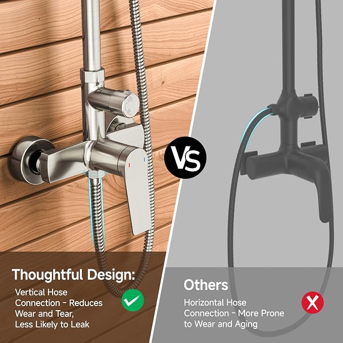 Rainsworth Outdoor Shower Kit Brushed Nickel - Image 2