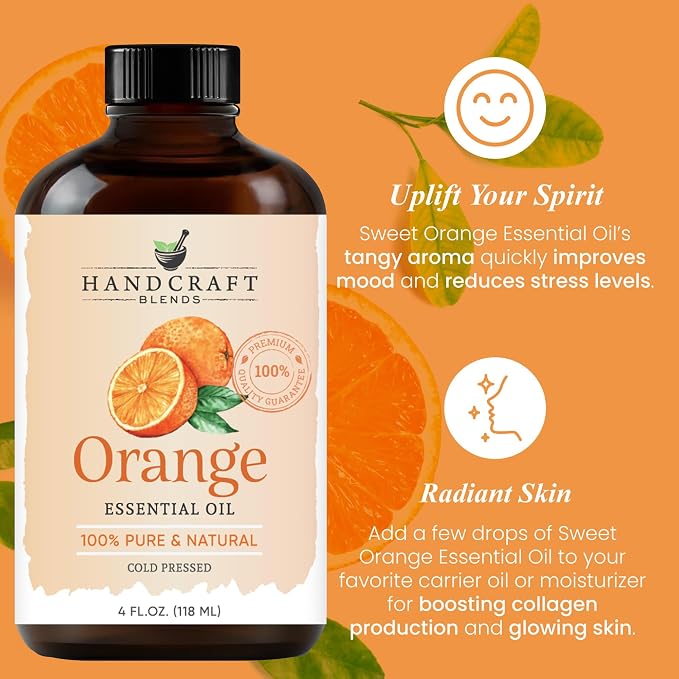 Handcraft Blends Orange Essential Oil – Huge 4 Fl Oz – 100% Pure and Natural – - Image 5