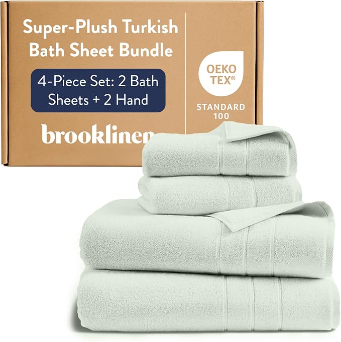 Brooklinen Super-Plush Bath Sheet and Hand Towel Set by Brooklinen