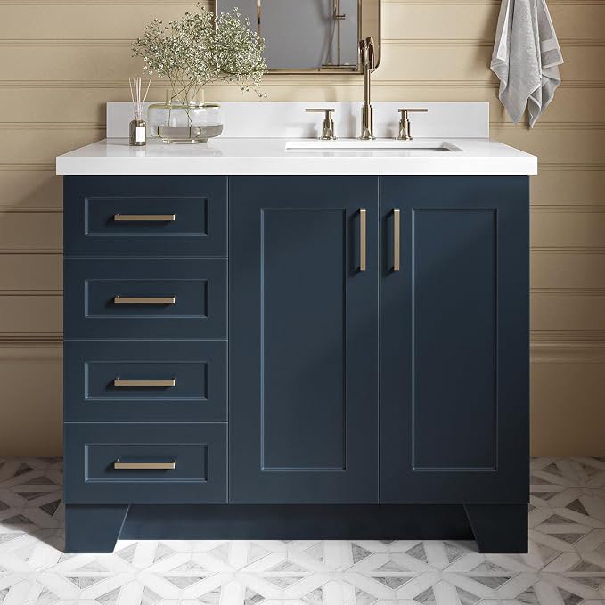 ARIEL Taylor 43 Inch Blue Bathroom Vanity - Image 3