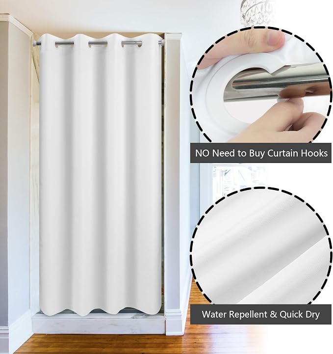 River Dream No Hook Stall Fabric Shower Curtain 48" Wide - Image 2