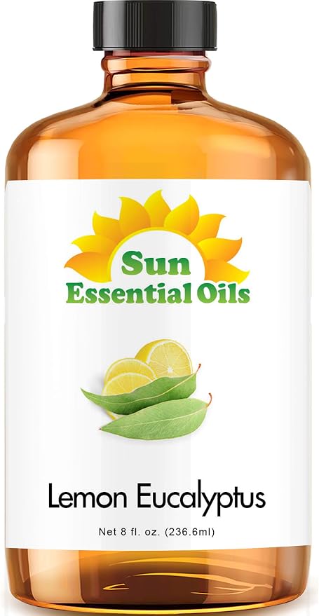 Sun Essential Oils 8 oz Lemon Eucalyptus Essential Oil – Aromatherapy Oil by SunEssentialOils
