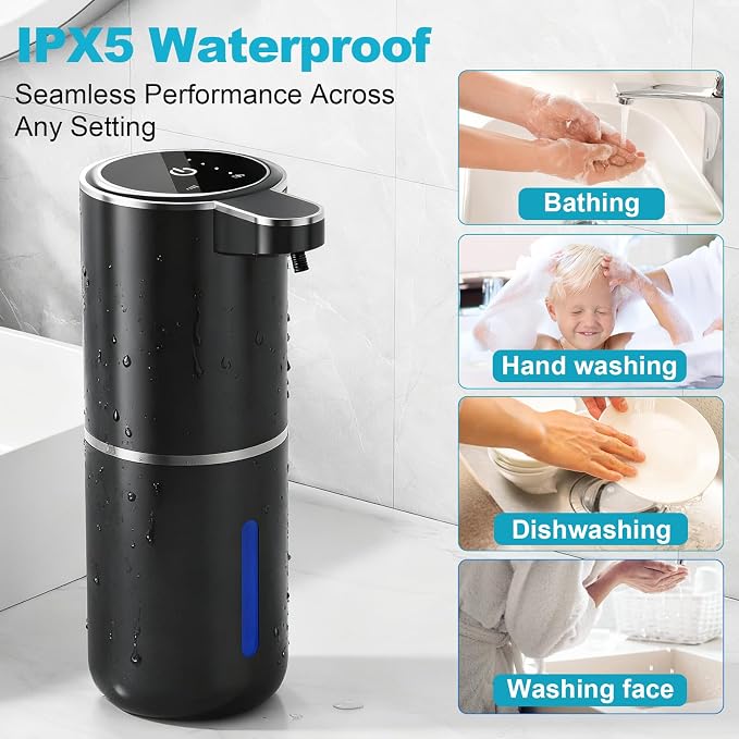 Automatic Soap Dispenser Touchless, 4-Level Adjustable 1200mAh, 12.8oz/380ml - Image 4