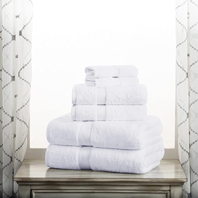 BLUENILEMILLS BNM Premium Quality Egyptian Cotton Towels, 6-Piece Ultra-Soft - Image 3