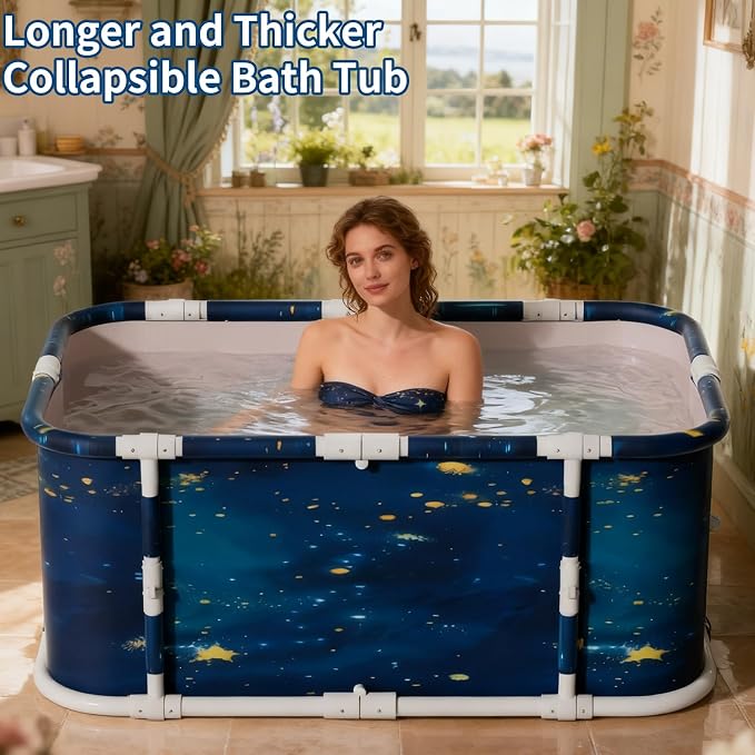 Portable Foldable Ice Bath Tub, Large Portable Soaking Bath Tub - Image 7