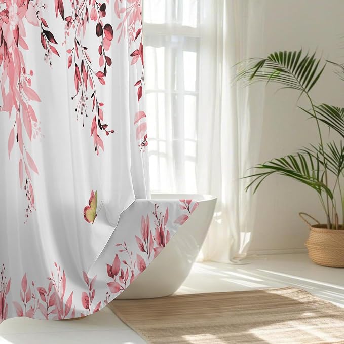 No Hook Shower Curtain and Liner Set, Bath Curtain Sets - Image 2