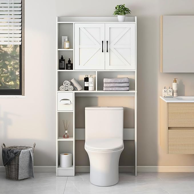 Over The Toilet Storage Cabinet, Farmhouse Storage Cabinet Over Toilet by Vabches