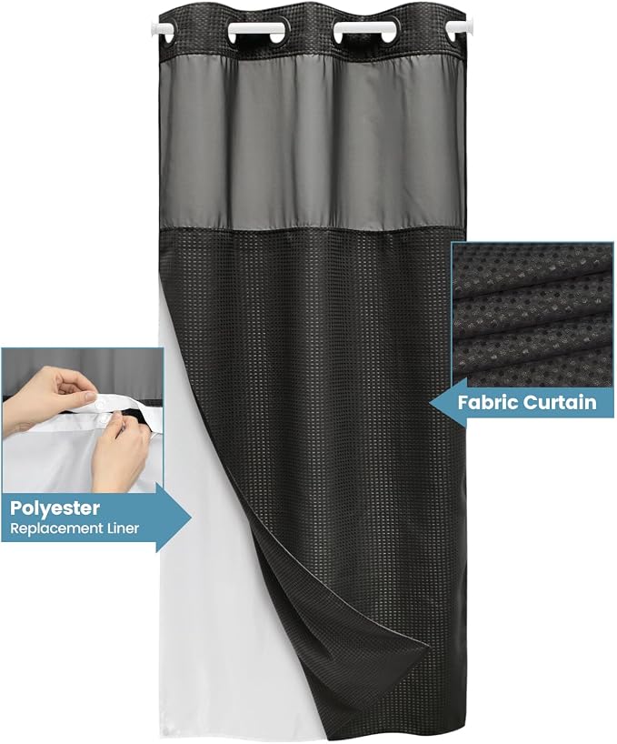 Stall No Hook Shower Curtain - Image 4