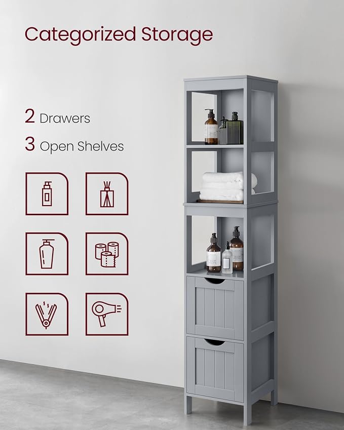 VASAGLE Storage Cabinet, Storage Organizer Rack Stand - Image 5