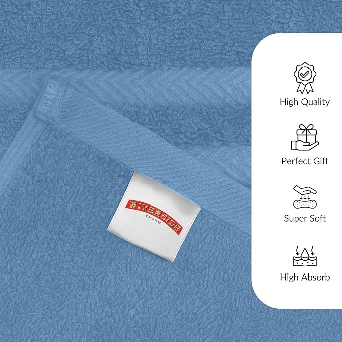 RIVERSIDE Pack of 2 Extra Large Bath Sheets 35 x 70 Inches - Image 5