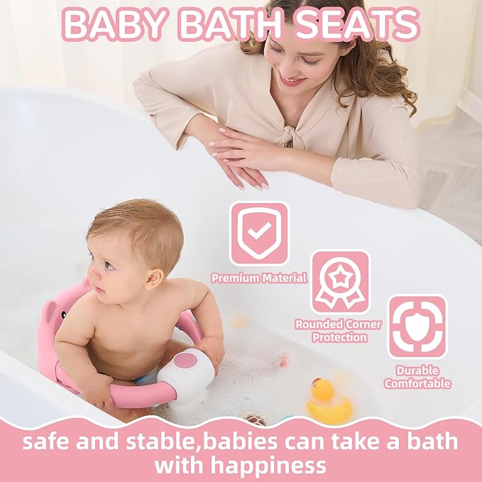 Baby Bath Seat for Babies 6 Months & up, Non-Slip Toddler Bath Seats for Babies - Image 2