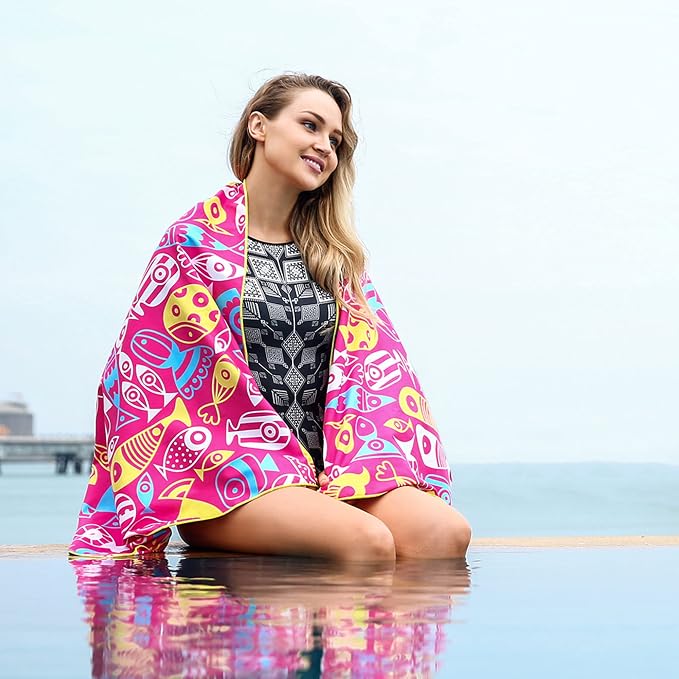 4Monster Microfiber Beach Towel Quick Dry, Super Absorbent Lightweight Travel - Image 6