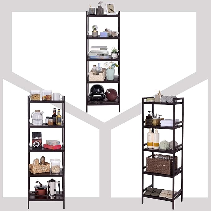 SONGMICS Adjustable Storage Shelf Rack, 5-Tier Multifunctional Shelving Unit - Image 5