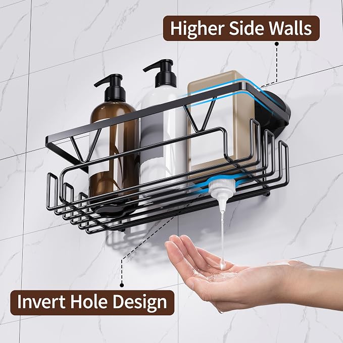 KEGII Shower Caddy Suction Cup, 3 Pack Removable Shower Shelves - Image 3