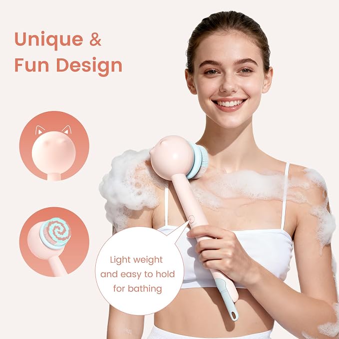 Electric Back Scrubber for Shower Body Brush, Waterproof Shower Body Scrubber - Image 7