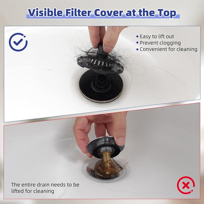 Metal 2 Pack Bathtub Drain Stopper - Image 3