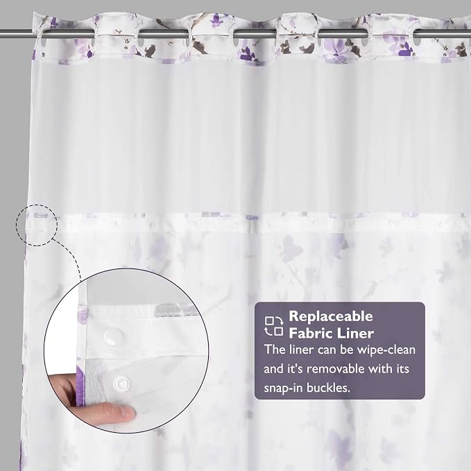 Lagute SnapHook Hook Free Shower Curtain - Image 4