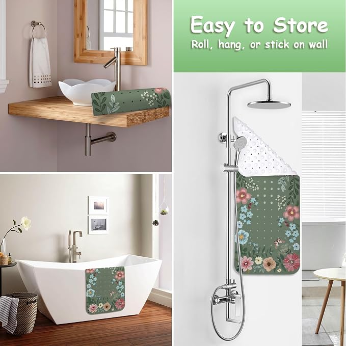 Bathtub Mat Non Slip, Bohemia Extra Long Bath tub Mat Shower Floor Mat - Image 4
