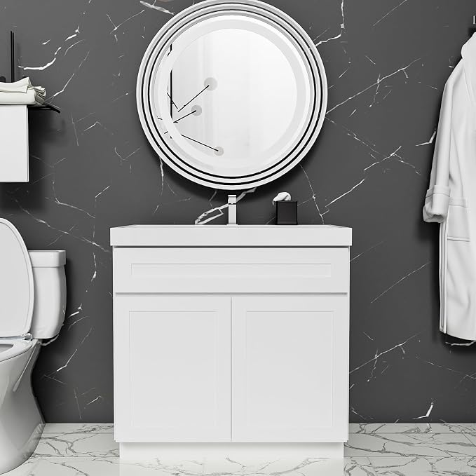 KitchenMan 30 Inch Bathroom Vanity Without Sink and Top Unassembled Bathroom - Image 6