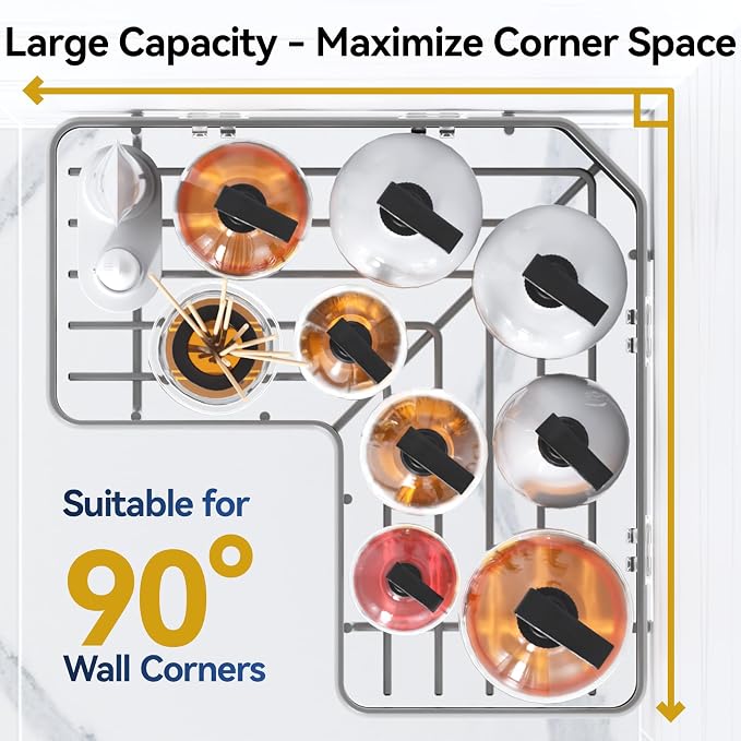 YASONIC Shower Caddy Corner, No Drilling Shower Organizer Corner - Image 6