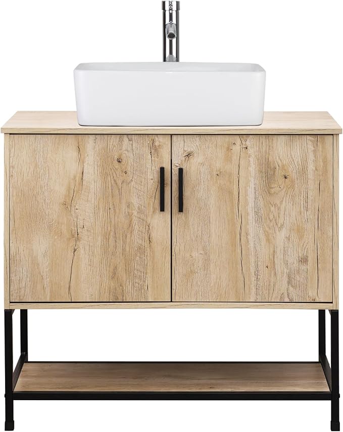 UEV Rustic Oak 36" Bathroom Vanity - Image 9