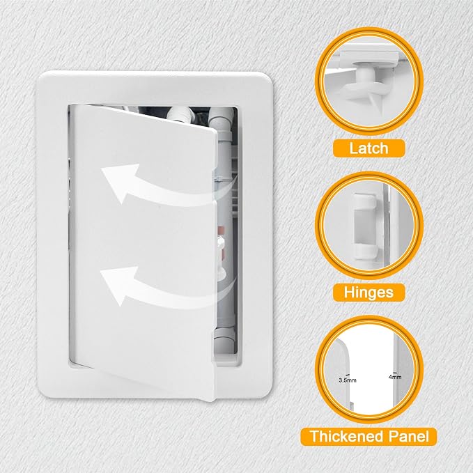 Suteck Plumbing Access Panel for Drywall Ceiling 4 x 6 Inch Reinforced Plastic - Image 5