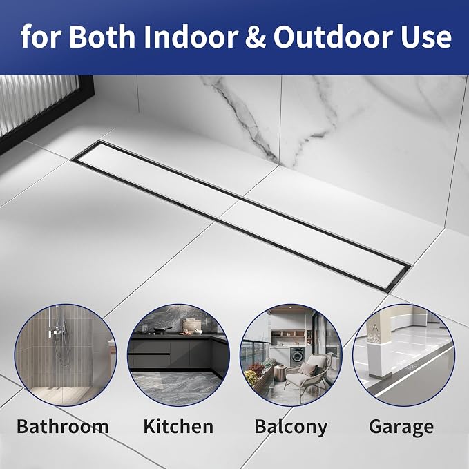 Linear Shower Drain 18", Brushed Floor Drain - Image 8