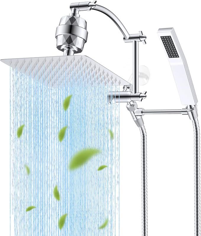 Hibbent All Metal 10'' Filtered Rainfall Shower Head by Hibbent