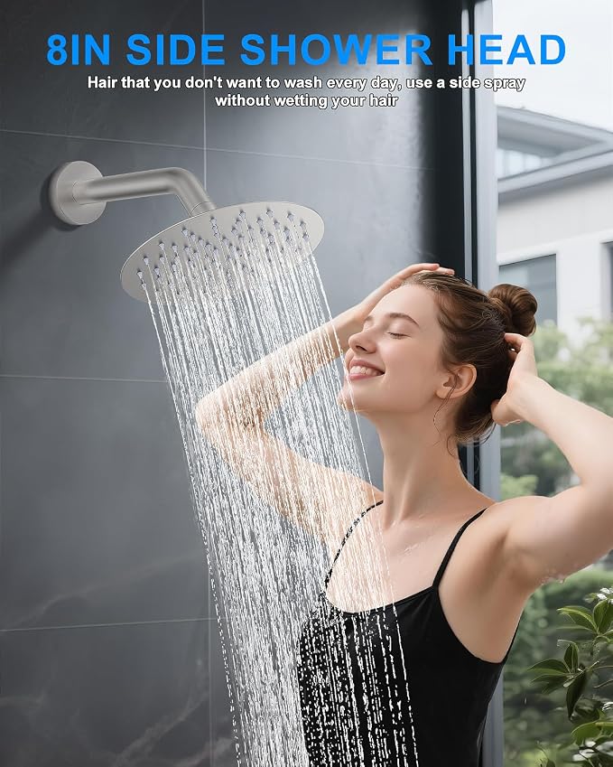 Shower System with Pressure Balance Valve, Brushed Nickel - Image 7