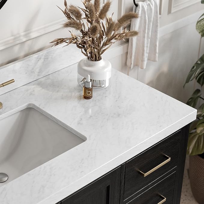 ARIEL Cambridge 37 Inch Single Rectangular Sink Bathroom Vanity - Image 3